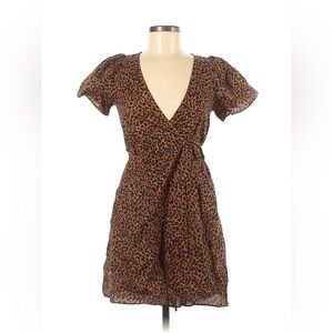 NWOT Wrap Mini Dress Animal Print